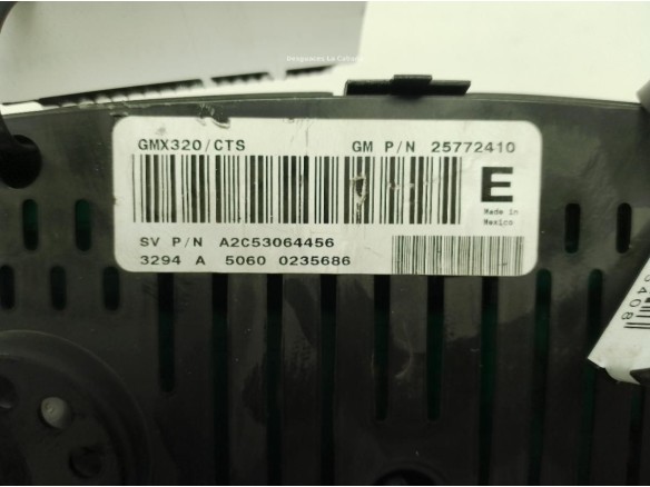 25772410E, CUADRO INSTRUMENTOS CADILLAC CTS|Desguaces La Cabaña
