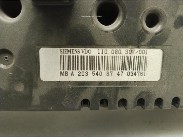 2035408747, CUADRO INSTRUMENTOS MERCEDES BENZ CLASE C Coupé (CL203)|Desguaces La Cabaña