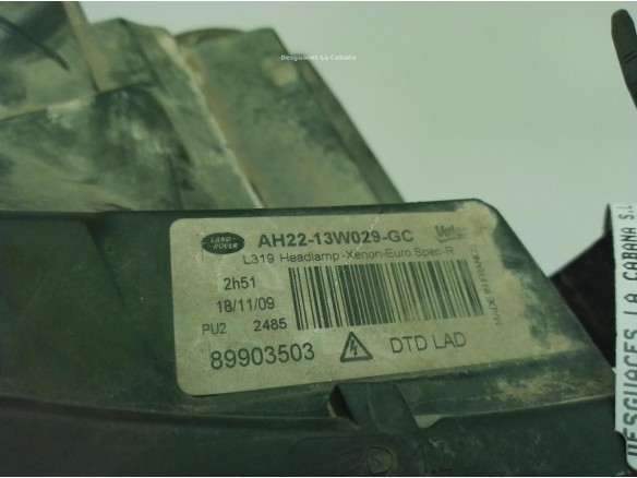 AH2213W029GC FARO DERECHO LAND ROVER DISCOVERY IV (L319)|Desguaces La Cabaña