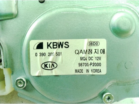 98700P2000 MOTOR LIMPIAPARABRISAS TRA KIA SORENTO IV (MQ4)|Desguaces La Cabaña
