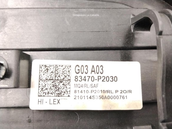 83471P2000 ELEVALUNAS PUERTA LAT TRA IZQ KIA SORENTO IV (MQ4)|Desguaces La Cabaña