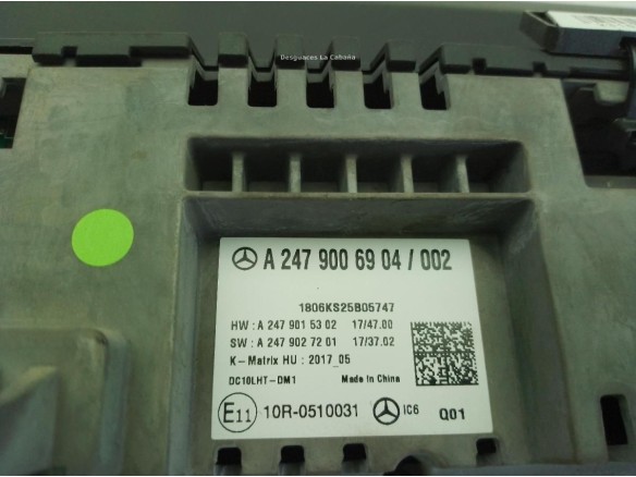 A2479006904 CUADRO INSTRUMENTOS MERCEDES BENZ CLASE A (W177)|Desguaces La Cabaña
