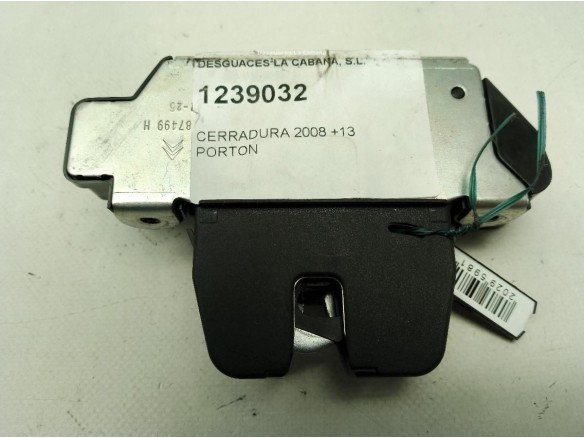 CERRADURA PORTON / TAPA MALETA PEUGEOT 2008|Desguaces La Cabaña