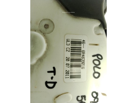 CERRADURA PUERTA LAT TRA DER VW POLO (6R1, 6C1)|Desguaces La Cabaña