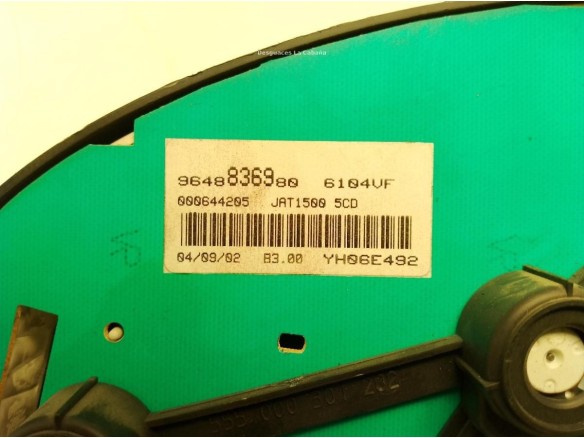 9648836980, CUADRO INSTRUMENTOS PEUGEOT 206 Fastback (2A/C)|Desguaces La Cabaña