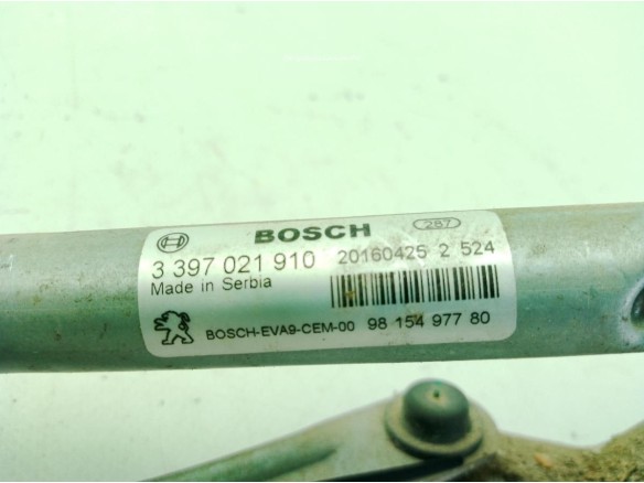 9815497780, 9815497780 MOTOR LIMPIAPARABRISAS DEL PEUGEOT 2008|Desguaces La Cabaña