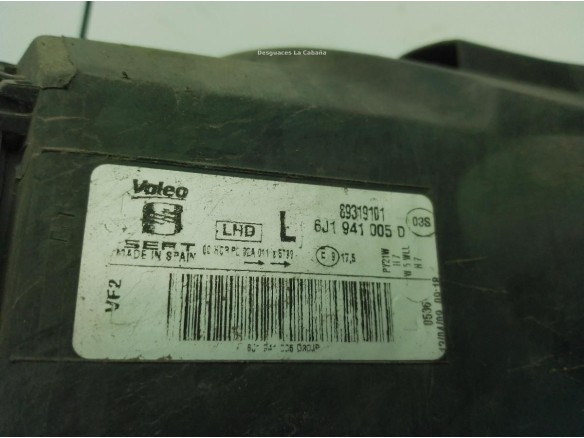 6J1941005D FARO IZQUIERDO SEAT IBIZA IV (6J5, 6P1)|Desguaces La Cabaña