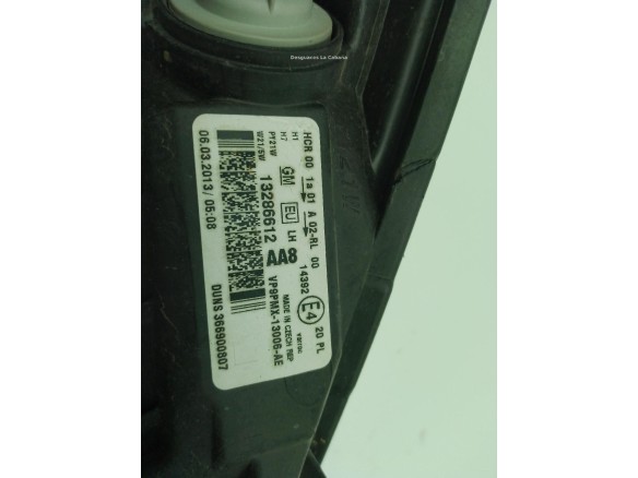 13286612, VP9PMX13006AE FARO IZQUIERDO OPEL MERIVA B Limusina (S10)|Desguaces La Cabaña