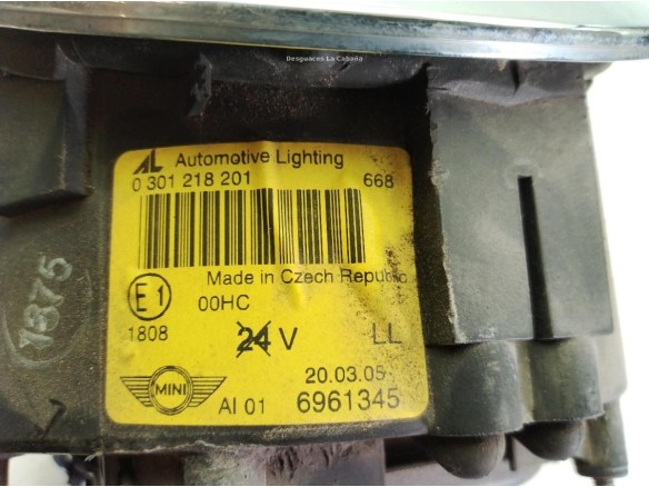 63127198729, 6961345 FARO IZQUIERDO MINI MINI (R50, R53)|Desguaces La Cabaña