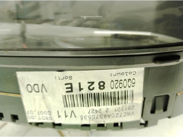 6Q0920821E, CUADRO INSTRUMENTOS VW POLO (9N_)|Desguaces La Cabaña