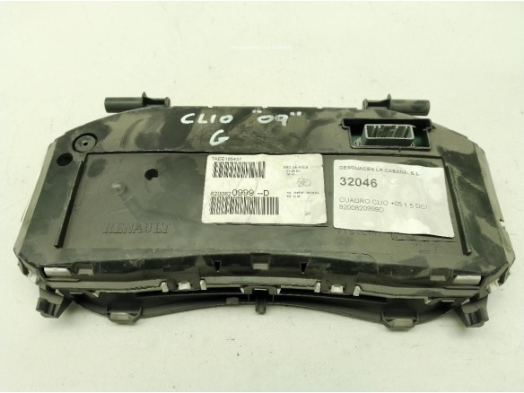 8200820999D, CUADRO INSTRUMENTOS RENAULT CLIO III (BR0/1, CR0/1)|Desguaces La Cabaña