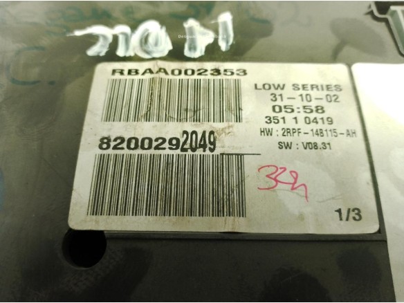 8200292049, CUADRO INSTRUMENTOS RENAULT MEGANE I (BA0/1_)|Desguaces La Cabaña