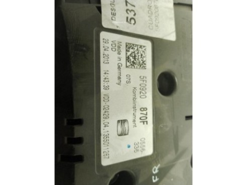 5F0920870F, CUADRO INSTRUMENTOS SEAT LEON (5F1)|Desguaces La Cabaña