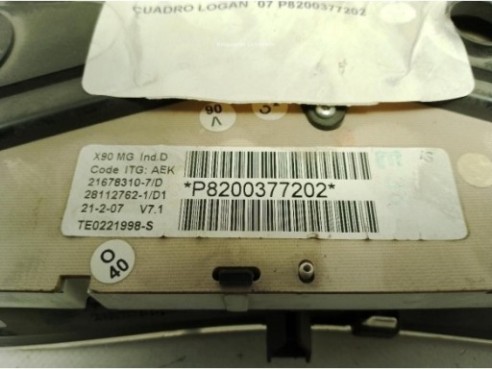 8200377202, CUADRO INSTRUMENTOS DACIA LOGAN (LS_)|Desguaces La Cabaña