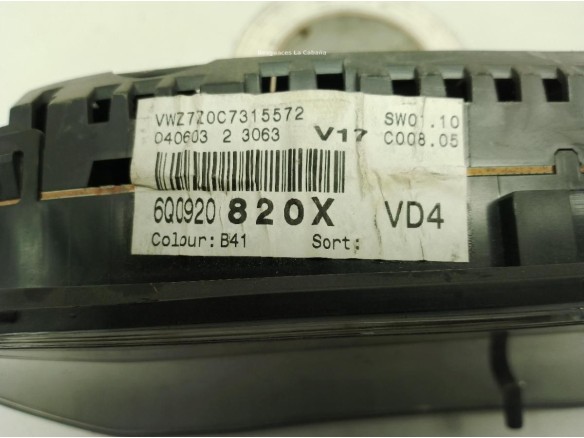 6Q0920820X, CUADRO INSTRUMENTOS VW POLO (9N_)|Desguaces La Cabaña