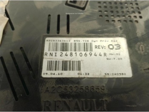 248106944R, CUADRO INSTRUMENTOS RENAULT MEGANE III Fastback (BZ0_)|Desguaces La Cabaña