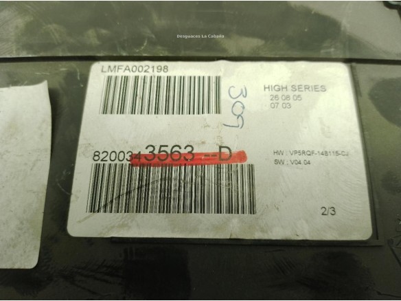 8200343563D, CUADRO INSTRUMENTOS RENAULT CLIO III (BR0/1, CR0/1)|Desguaces La Cabaña