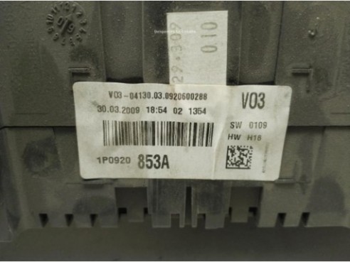 1P0920853A, CUADRO INSTRUMENTOS SEAT LEON (1P1)|Desguaces La Cabaña