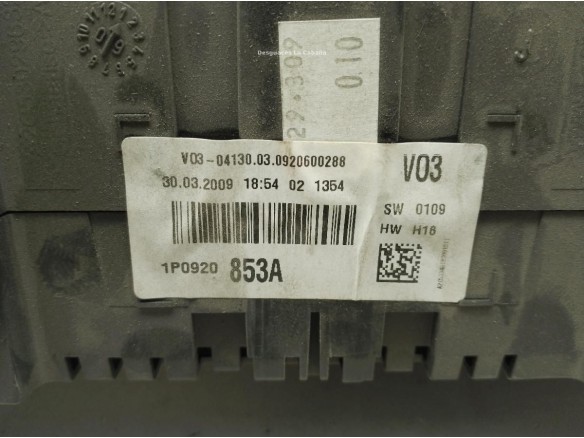 1P0920853A, CUADRO INSTRUMENTOS SEAT LEON (1P1)|Desguaces La Cabaña