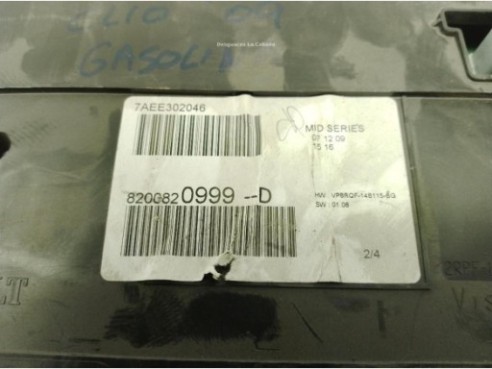 8200820999D, CUADRO INSTRUMENTOS RENAULT CLIO III (BR0/1, CR0/1)|Desguaces La Cabaña