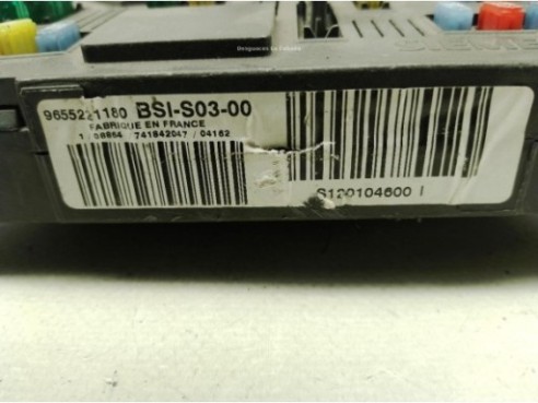 9655221180 CAJA FUSIBLES INTERIOR (BSI) PEUGEOT 407 (6D_)|Desguaces La Cabaña