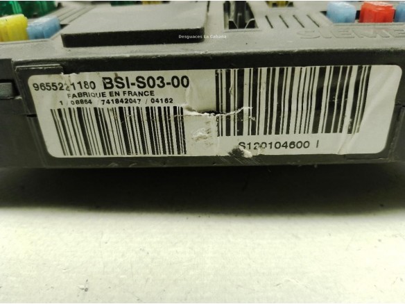9655221180 CAJA FUSIBLES INTERIOR (BSI) PEUGEOT 407 (6D_)|Desguaces La Cabaña
