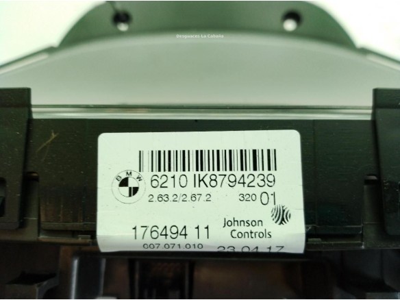 62108718256, 62108794239 CUADRO INSTRUMENTOS BMW 3 (F30, F80)|Desguaces La Cabaña