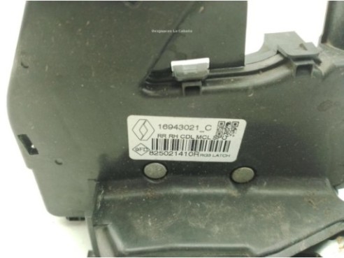 825020600R, 825021410R CERRADURA PUERTA LAT TRA DER RENAULT MEGANE IV (B9A/M_)|Desguaces La Cabaña