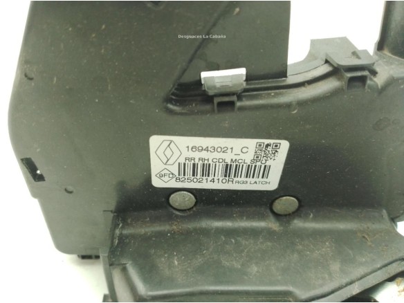 825020600R, 825021410R CERRADURA PUERTA LAT TRA DER RENAULT MEGANE IV (B9A/M_)|Desguaces La Cabaña