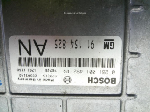 91154825AN CENTRALITA MOTOR OPEL FRONTERA A (U92) |Desguaces La Cabaña