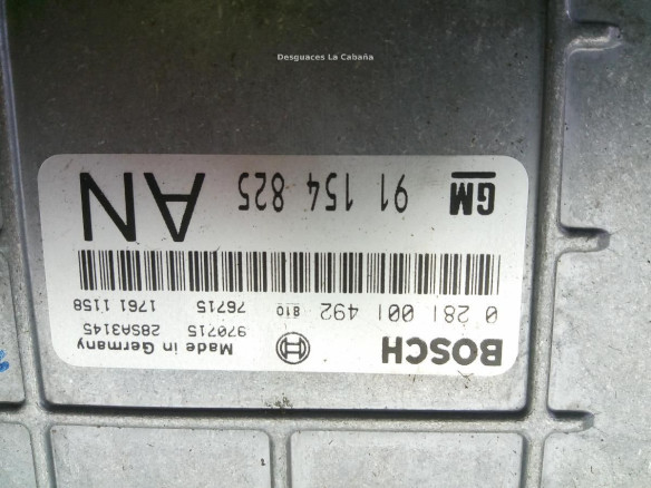91154825AN CENTRALITA MOTOR OPEL FRONTERA A (U92) |Desguaces La Cabaña