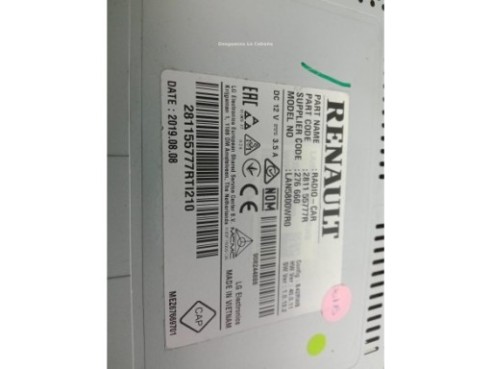  281155777R PANTALLA MULTIMEDIA RENAULT CAPTUR (J5_, H5_)|Desguaces La Cabaña