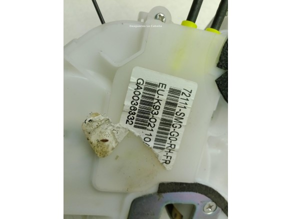 72110SMGG13 CERRADURA PUERTA LAT DEL DER HONDA CIVIC VIII Hatchback (FN, FK)|Desguaces La Cabaña