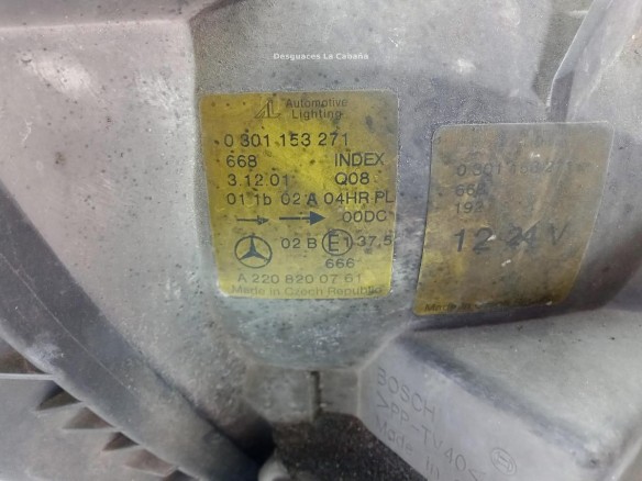 A2208200761 FARO IZQUIERDO MERCEDES BENZ CLASE S (W220) |Desguaces La Cabaña