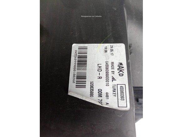 0000052086838 FARO DERECHO FIAT FIORINO Furgón/ranchera familiar (225_)|Desguaces La Cabaña