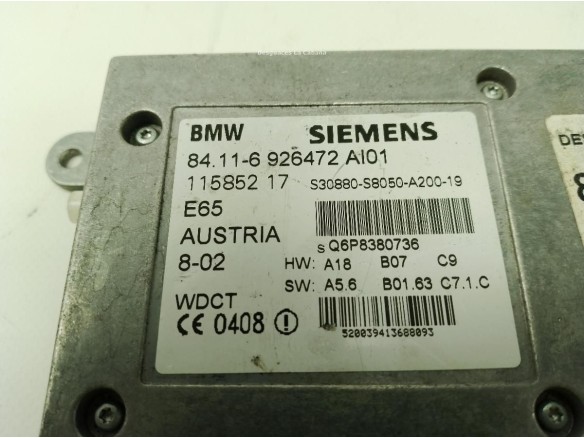 84116926472 CENTRALITA MOTOR BMW 7 (E65, E66, E67)|Desguaces La Cabaña