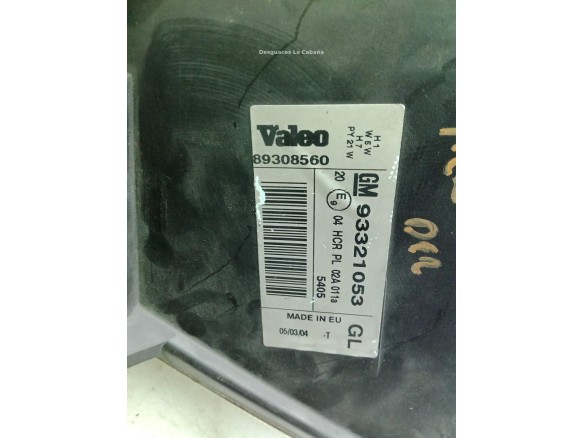 FARO DERECHO OPEL MERIVA A Limusina (X03)|Desguaces La Cabaña