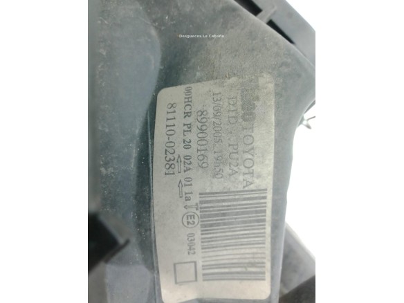 8113002380 FARO DERECHO TOYOTA COROLLA (_E12_)|Desguaces La Cabaña