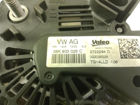 06K903026C ALTERNADOR SKODA SUPERB III Ranchera familiar (3V5)|Desguaces La Cabaña