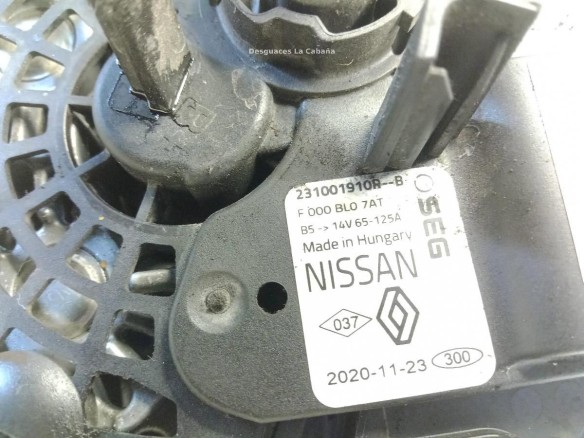 231001910R ALTERNADOR DACIA LODGY|Desguaces La Cabaña