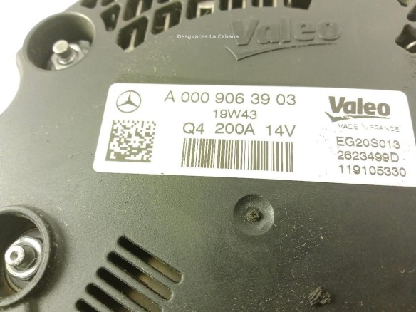 A0009063903 ALTERNADOR MERCEDES BENZ CLASE A (W177)|Desguaces La Cabaña