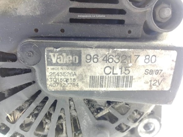 9646321780 ALTERNADOR CITROEN JUMPY Furgón|Desguaces La Cabaña