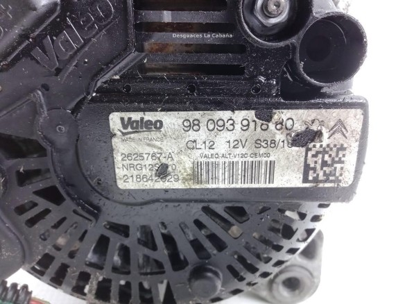 9809391880 ALTERNADOR CITROEN C3 III (SX)|Desguaces La Cabaña