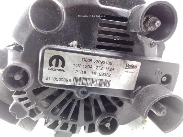 D80552092132 ALTERNADOR FIAT FIORINO Furgón/ranchera familiar (225_)|Desguaces La Cabaña
