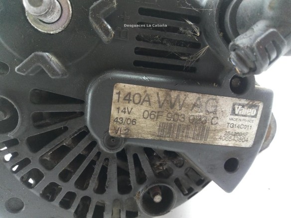 06F903023C ALTERNADOR VW CADDY III Furgón (2KA, 2KH, 2CA, 2CH)|Desguaces La Cabaña