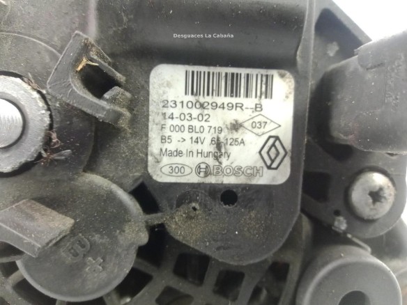 231002949R ALTERNADOR DACIA SANDERO II|Desguaces La Cabaña