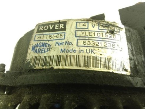 63321238A ALTERNADOR ROVER 400 Fastback (RT)|Desguaces La Cabaña