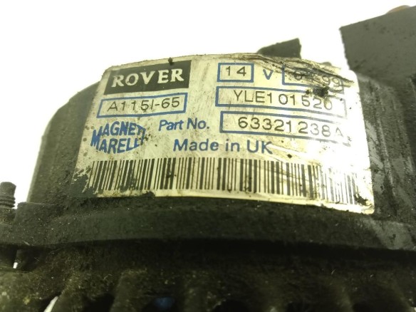 63321238A ALTERNADOR ROVER 400 Fastback (RT)|Desguaces La Cabaña