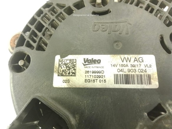 04L903024 ALTERNADOR AUDI A4 (8W2, B9)|Desguaces La Cabaña