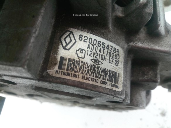 8200654785 ALTERNADOR RENAULT LAGUNA III (BT0/1)|Desguaces La Cabaña